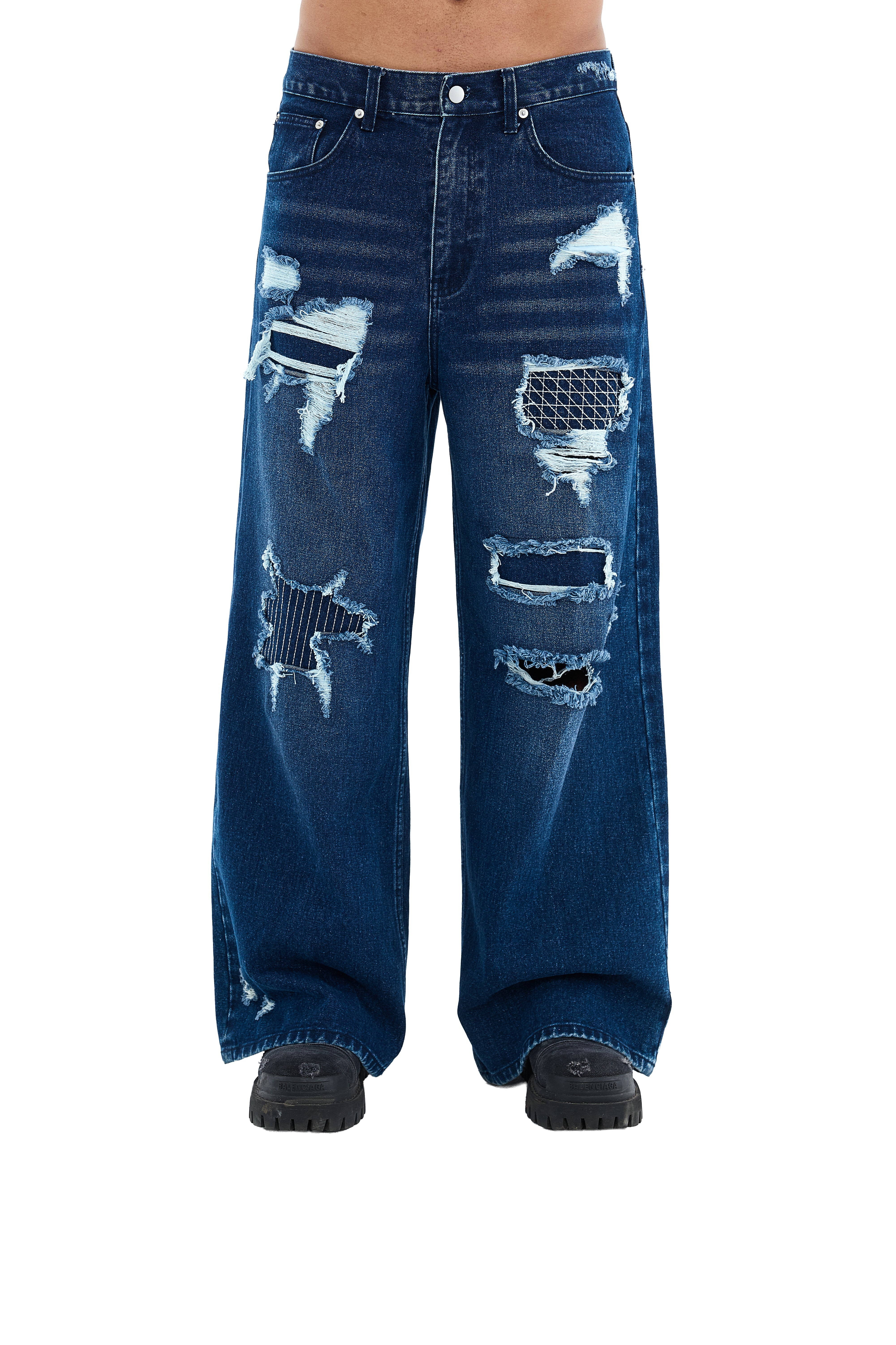 PATCHED DENIM PANTS