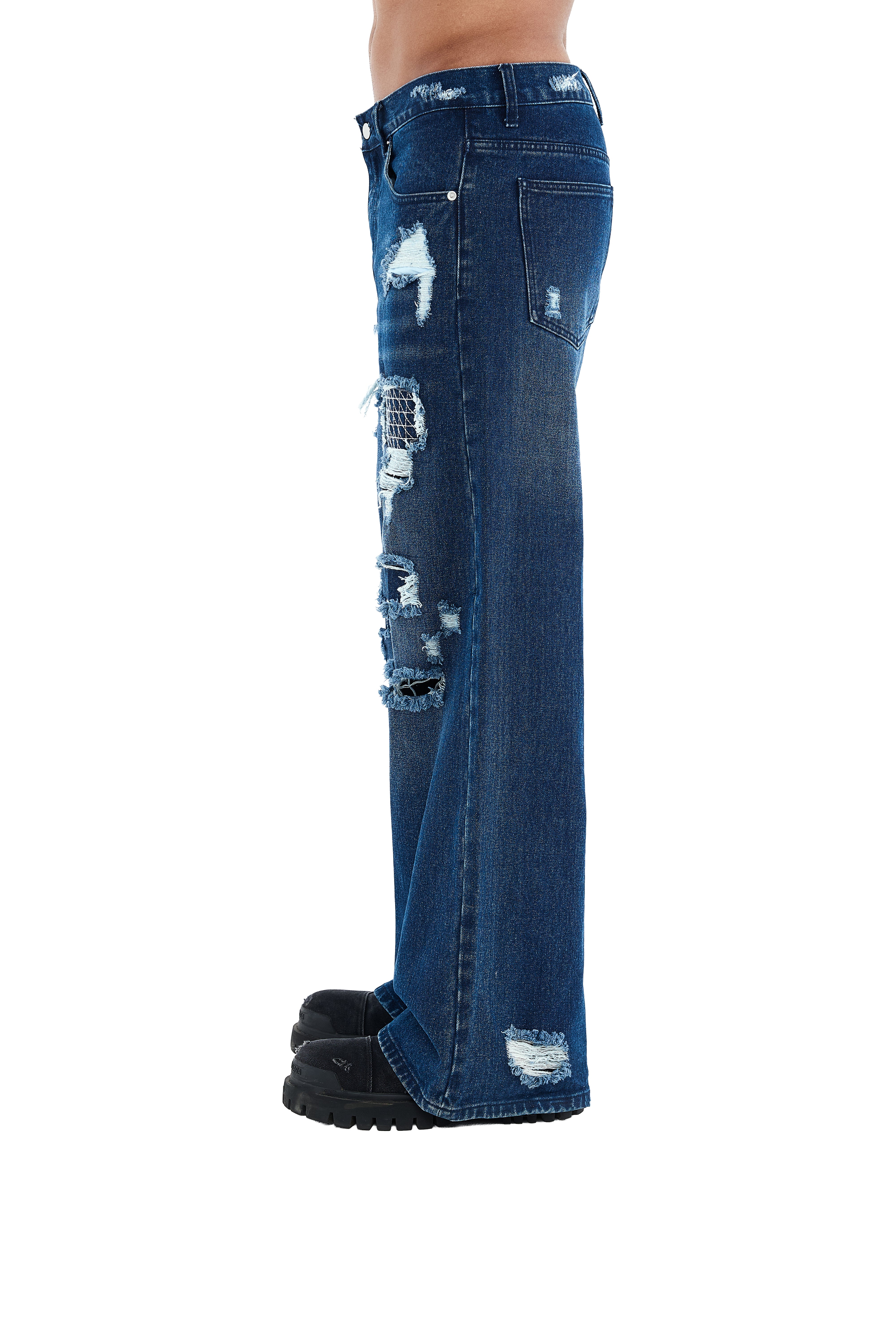 PATCHED DENIM PANTS